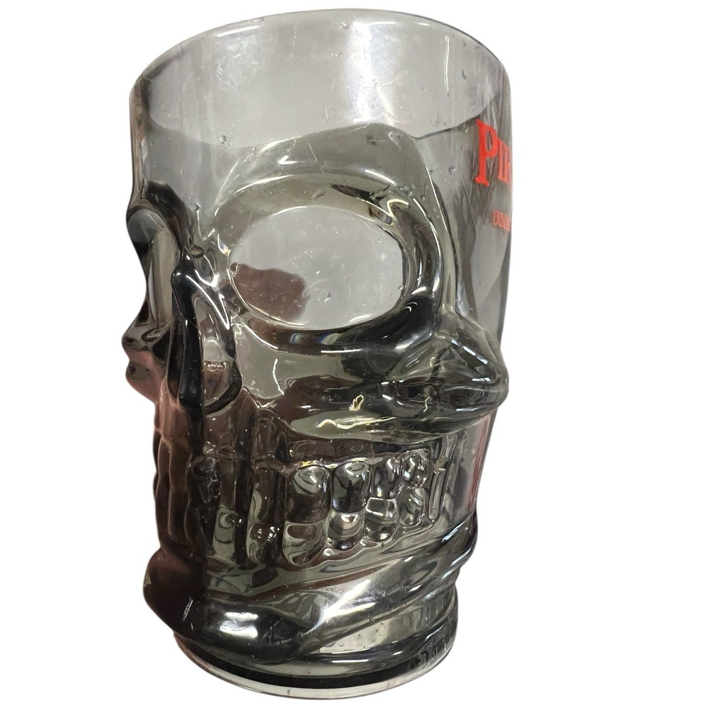 Pirates Voyage Clear Gray Handled Plastic Souvenir Skull Beverage‎ Mugs